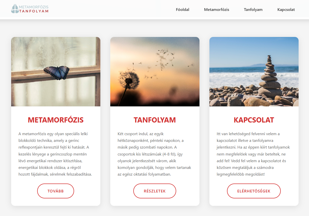 Metamorfózis Tanfolyam